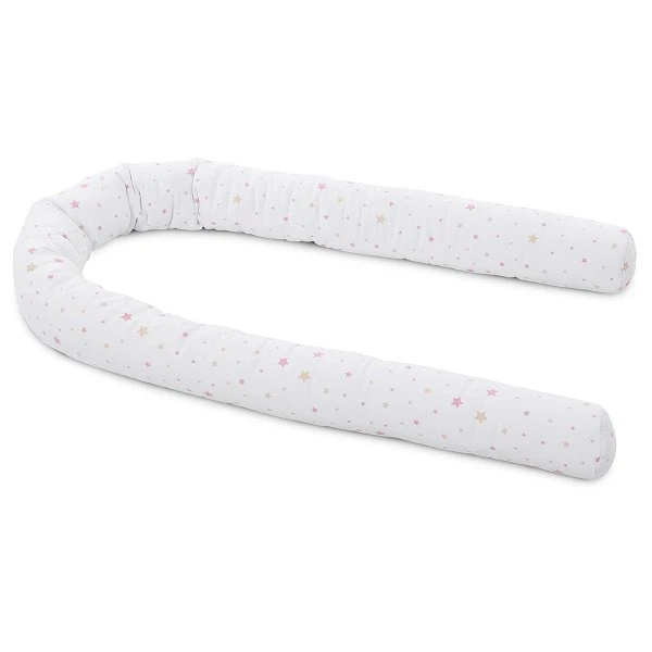 Babybay Nestchenschlange Piqué Weiß, Mit Sternemix Sand/beere 3 Babybay Nestchenschlange Piqué Weiß, Mit Sternemix Sand/beere