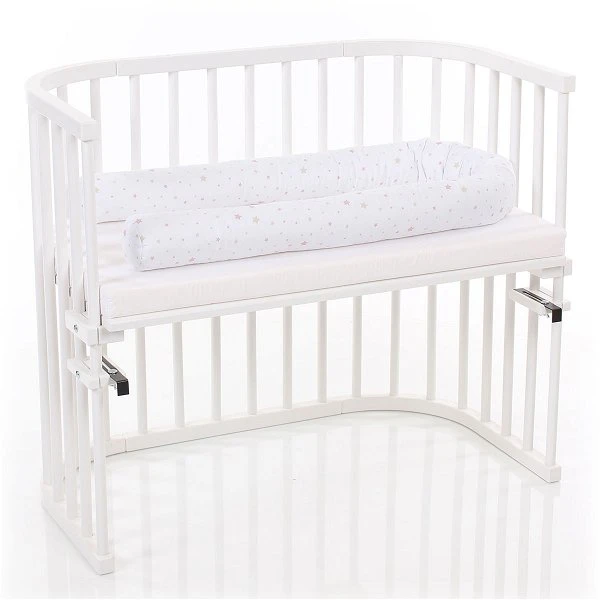 Babybay Nestchenschlange Piqué Weiß, Mit Sternemix Sand/beere 4 Babybay Nestchenschlange Piqué Weiß, Mit Sternemix Sand/beere – Bild 2
