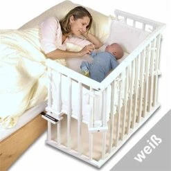 Babybay Midi Beistellbett Buche Weiß Lackiert Stillbett - Zum Aktionspreis, Portofrei