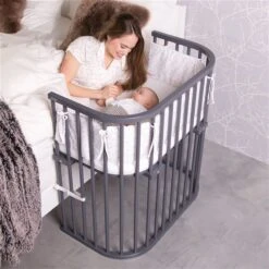 Babybay Boxspring Beistellbett Schiefergrau Stillbett - Zum Aktionspreis