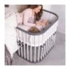Babybay Maxi Beistellbett Schiefergrau/weiß Stillbett - Zum Aktionspreis -Kinder Geschäft babybay maxi weiss grau gr 1