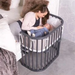 Babybay Original Schiefergrau Extra Belüftet Stillbett Beistellbett Zum Aktionspreis