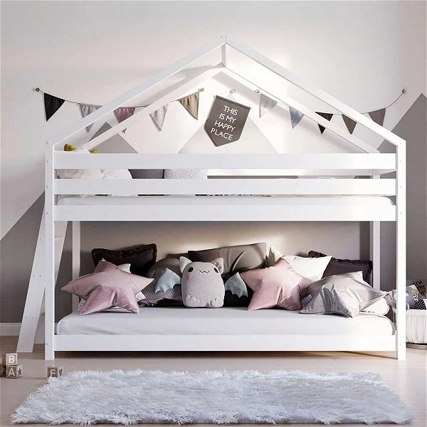 Nature Kid Lara Etagenbett Kiefer Weiß Lackiert Leiter Seitlich, Liegefläche 90 X 200 4 Nature Kid Lara Etagenbett Kiefer Weiß Lackiert Leiter Seitlich, Liegefläche 90 X 200 – Bild 2