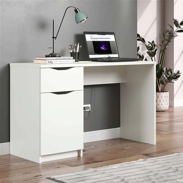 Trendteam Basix Schreibtisch Weiß 4 Trendteam Basix Schreibtisch Weiß – Bild 2