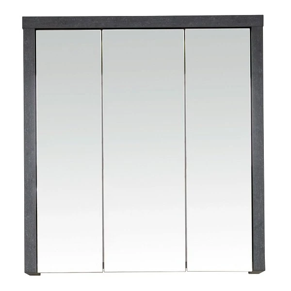 Trendteam Bay Spiegelschrank Schmal Eiche Riviera / Beton 3 Trendteam Bay Spiegelschrank Schmal Eiche Riviera / Beton