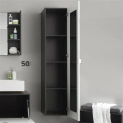 Trendteam Beach Hänge-Hochschrank 35x157x31 Cm Grau/weiß 5 Trendteam Beach Hänge-Hochschrank 35x157x31 Cm Grau/weiß -Kinder Geschäft beach bad 1438 601 03 geoeffnet 1