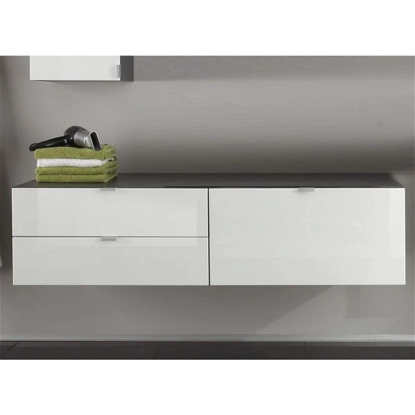 Trendteam Beach Hänge-Waschbeckenunterschrank 140x35x53 Cm Grau/weiß Zum Toppreis 3 Trendteam Beach Hänge-Waschbeckenunterschrank 140x35x53 Cm Grau/weiß Zum Toppreis