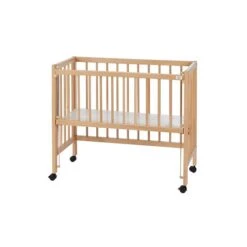 TiSsi Beistellbett Aus Massiv Buche Natur Liegefläche 40 X 90 Cm Inklusive Verschlussgitter