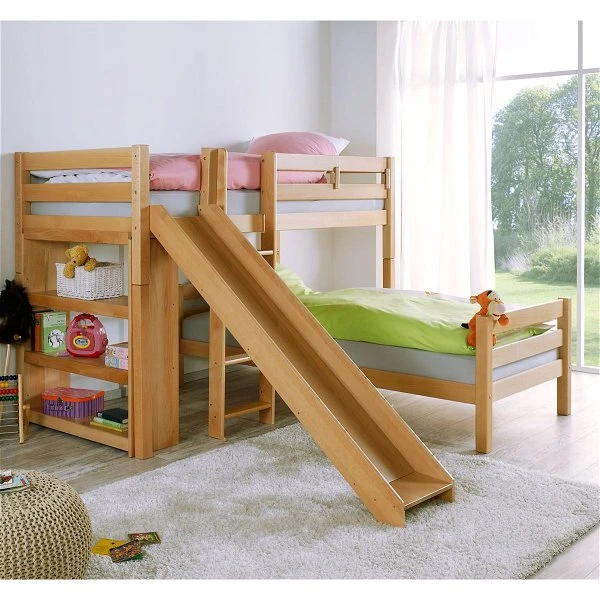 Relita BENI L Etagenbett Buche Massiv Natur Inklusive Regal - Zu 2 Einzelbetten Umbaubar 11 Relita BENI L Etagenbett Buche Massiv Natur Inklusive Regal - Zu 2 Einzelbetten Umbaubar – Bild 9