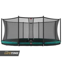 Berg Grand Favorit InGround 520 Trampolin Grün Mit Sicherheitsnetz Comfort