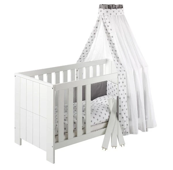 Schardt Big Stars Grey Bettset 4- Teilig Mit Bettwäsche, Himmel Und Nestchen 3 Schardt Big Stars Grey Bettset 4- Teilig Mit Bettwäsche, Himmel Und Nestchen