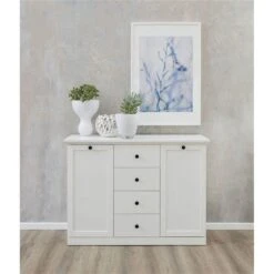 Trendteam Baxter Sideboard 119 Cm Weiß Dekor