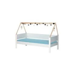 Manis-h Hausbett SAGA 90x200 Cm Einfarbig Incl. Dachgiebel - 20 Farben Wählbar