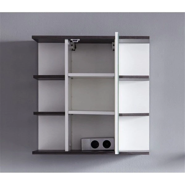 Trendteam San Diego Spiegelschrank Weiß / Rauchsilber 4 Trendteam San Diego Spiegelschrank Weiß / Rauchsilber – Bild 2