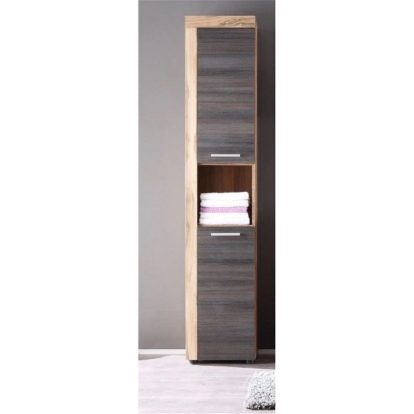 Trendteam Cancun Hochschrank Nussbaum / Touchwood Dunkelbraun 4 Trendteam Cancun Hochschrank Nussbaum / Touchwood Dunkelbraun – Bild 2
