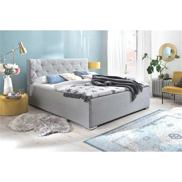 Meise Möbel Chicago Polsterbett Hellgrau 180 X 200 Cm Mit Chromfüßen 3 Meise Möbel Chicago Polsterbett Hellgrau 180 X 200 Cm Mit Chromfüßen