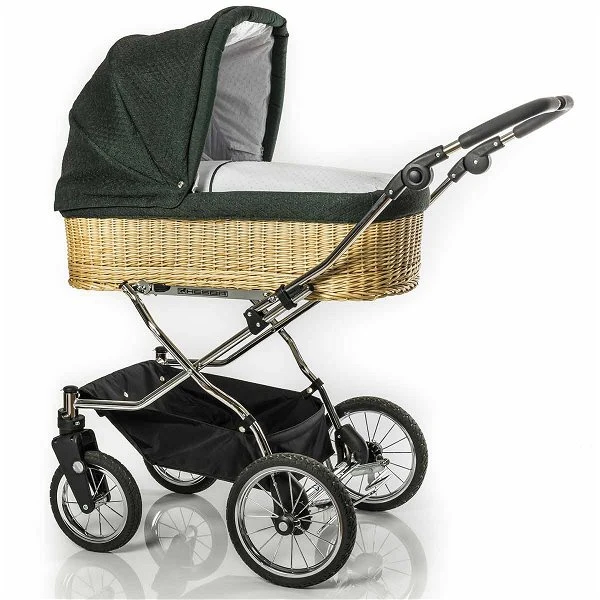 HESBA ClassicKorb Kinderwagen Außen 685 Innen 180 Schwenkbare Vorderräder Schwarz 3 HESBA ClassicKorb Kinderwagen Außen 685 Innen 180 Schwenkbare Vorderräder Schwarz