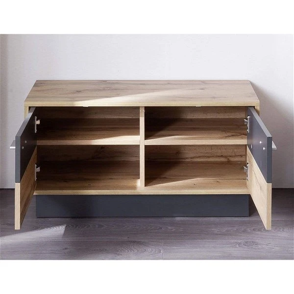 Trendteam Coast Sitzbank Wotan Eiche / Grau Melamin 4 Trendteam Coast Sitzbank Wotan Eiche / Grau Melamin – Bild 2