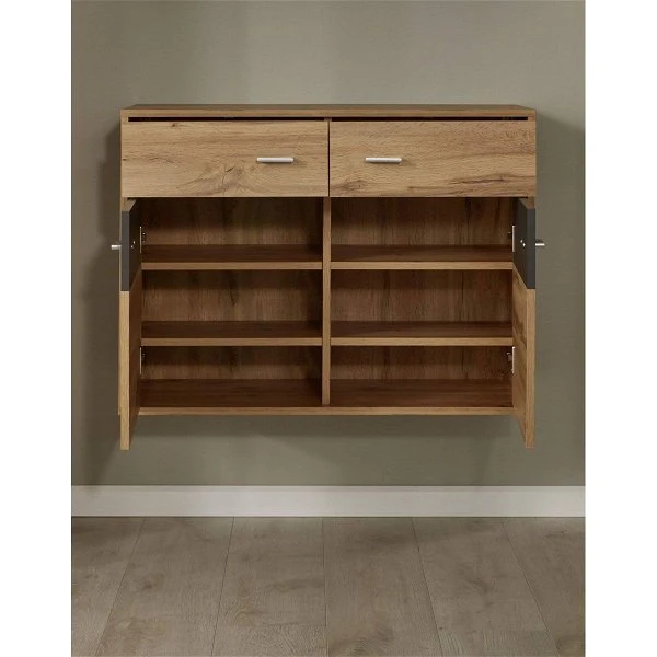 Trendteam Coast Garderoben-Set 4-teilig Hoch Wotan Eiche / Grau Melamin 6 Trendteam Coast Garderoben-Set 4-teilig Hoch Wotan Eiche / Grau Melamin – Bild 4