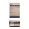 Trendteam Coast Garderoben-Set 2-teilig Paneel Wotan Eiche / Grau Melamin -Kinder Geschäft coast gd 1747 915 83 frontal