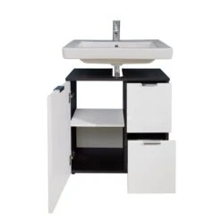 Trendteam Concept One Waschbeckenunterschrank 1-türig | Graphit Grau | Weiß Hochglanz 5 Trendteam Concept One Waschbeckenunterschrank 1-türig | Graphit Grau | Weiß Hochglanz -Kinder Geschäft concept one bd 1850 305 03 geoeffnet freisteller