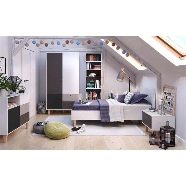 VOX Concept Jugendzimmer 2türig Black White/grey/graphite 3 VOX Concept Jugendzimmer 2türig Black White/grey/graphite