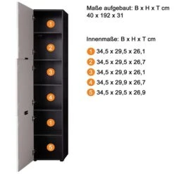 Trendteam Concept One Hochschrank Graphit Grau 5 Trendteam Concept One Hochschrank Graphit Grau -Kinder Geschäft conceptone bd 1850 101 03 datenblatt