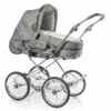 HESBA Condor Coupe Kinderwagen Außen 796 Innen 718 Teilleder Räder Schwarz 30 Cm, Ledergriff Braun -Kinder Geschäft condor coupe 300sl fb796 718 lg braun 1