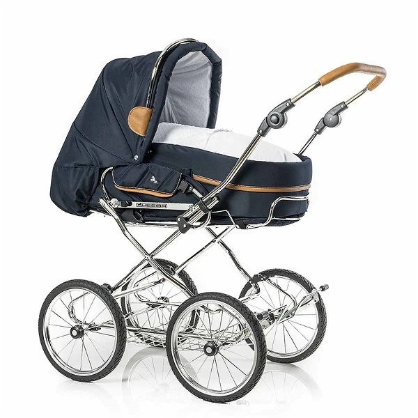 HESBA Condor Coupe Kinderwagen Außen 546 Innen 180 Teilleder - Räder Schwarz 30 Cm, Griff Hellbra 3 HESBA Condor Coupe Kinderwagen Außen 546 Innen 180 Teilleder - Räder Schwarz 30 Cm, Griff Hellbra