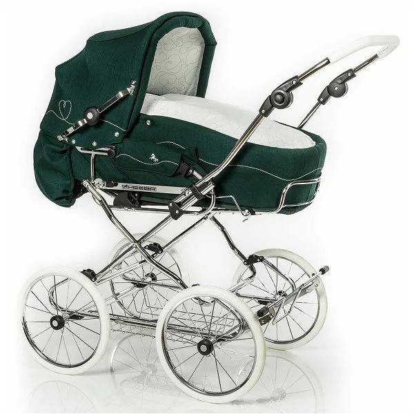 HESBA Corrado Kinderwagen Außen 603 Innen 173 Räder Weiß 30 Cm, Ledergriff Weiß 3 HESBA Corrado Kinderwagen Außen 603 Innen 173 Räder Weiß 30 Cm, Ledergriff Weiß