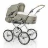 HESBA Corrado Kinderwagen Außen 782 Innen 238 Räder Schwarz 30 Cm, Ledergriff Greige