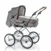 HESBA Corrado Kinderwagen Außen 796, Innen 227 Teilleder - Räder Schwarz 30 Cm, Griff Braun -Kinder Geschäft corrado 300sl fb796 227 lg braun 2