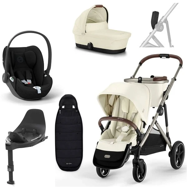 CYBEX Gazelle S Kinderwagen Seashell Beige + Cloud T I-Size + Zubehör Bundle 3 CYBEX Gazelle S Kinderwagen Seashell Beige + Cloud T I-Size + Zubehör Bundle