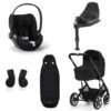 CYBEX Talos S LUX Kinderwagen Bundle Moon Black Gestell In Black