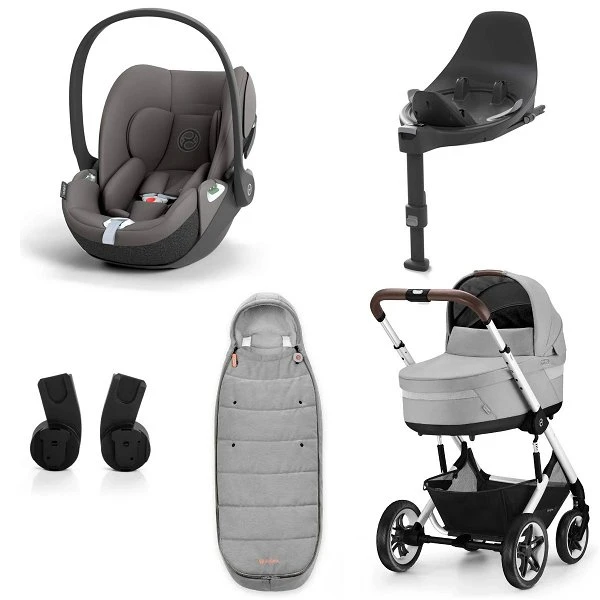 CYBEX Talos S LUX Kinderwagen Bundle Lava Grey Gestell In Silver 3 CYBEX Talos S LUX Kinderwagen Bundle Lava Grey Gestell In Silver