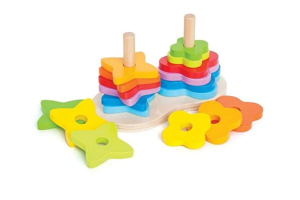 Hape Regenbogen Steckspiel E0406 3 Hape Regenbogen Steckspiel E0406