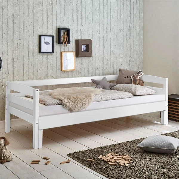 Relita EMILIA Einzelbett Buche Massiv Weiß 90/180 X 200 Cm, Ausziehbar - Frachtfrei 4 Relita EMILIA Einzelbett Buche Massiv Weiß 90/180 X 200 Cm, Ausziehbar - Frachtfrei – Bild 2