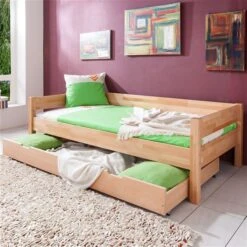 Relita NIK Einzelbett Buche Massiv Natur 90 X 200 Cm 9 Relita NIK Einzelbett Buche Massiv Natur 90 X 200 Cm -Kinder Geschäft eb nik natur bettkasten 2