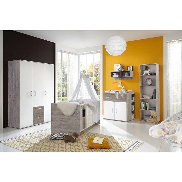 Arthur Berndt Franzi 8-tlg. Komplett-Kinderzimmer Weiß Mit Eiche Sand Dekor 3 Arthur Berndt Franzi 8-tlg. Komplett-Kinderzimmer Weiß Mit Eiche Sand Dekor