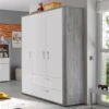 Mäusbacher Frieda Kleiderschrank Vintage Wood Grey Weiß | 3-türig 1 Mäusbacher Frieda Kleiderschrank Vintage Wood Grey Weiß | 3-türig -Kinder Geschäft frieda schrank 3