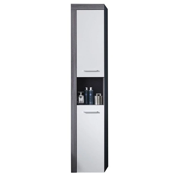 Trendteam Miami Hochschrank Weiß / Rauchsilber 3 Trendteam Miami Hochschrank Weiß / Rauchsilber