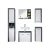 Trendteam Miami Badmöbel-Set 5-teilig Mit Spiegel | Weiß / Rauchsilber 2 Trendteam Miami Badmöbel-Set 5-teilig Mit Spiegel | Weiß / Rauchsilber -Kinder Geschäft fs miami 1259 905 03 frontal