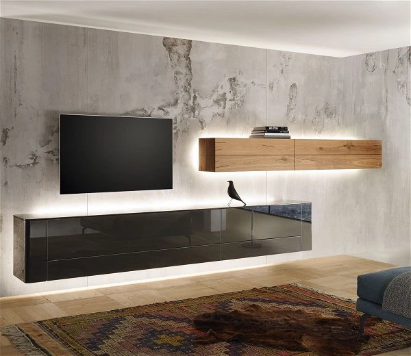 Hülsta Gentis Wohnwand 2 - Akzent Naturstamm - Breite 440 Cm 4 Hülsta Gentis Wohnwand 2 - Akzent Naturstamm - Breite 440 Cm – Bild 2