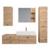 Trendteam Geo Badmöbel Inkl. Waschbecken 5-teilig Artisan Eiche 1 Trendteam Geo Badmöbel Inkl. Waschbecken 5-teilig Artisan Eiche -Kinder Geschäft geo bd 1751 903 92 frontal mit becken freisteller
