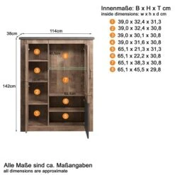 Trendteam Georgia Vitrine Halbhoch Tabak Eiche/Matera 7 Trendteam Georgia Vitrine Halbhoch Tabak Eiche/Matera -Kinder Geschäft georgia wo 1735 035 48 bema t freisteller