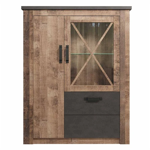 Trendteam Georgia Vitrine Halbhoch Tabak Eiche/Matera 3 Trendteam Georgia Vitrine Halbhoch Tabak Eiche/Matera