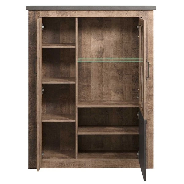 Trendteam Georgia Vitrine Halbhoch Tabak Eiche/Matera 4 Trendteam Georgia Vitrine Halbhoch Tabak Eiche/Matera – Bild 2