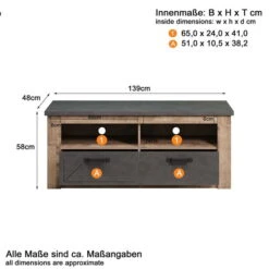 Trendteam Georgia TV-Unterteil Tabak Eiche/Matera 9 Trendteam Georgia TV-Unterteil Tabak Eiche/Matera -Kinder Geschäft georgia wo 1735 314 48 bema t freisteller