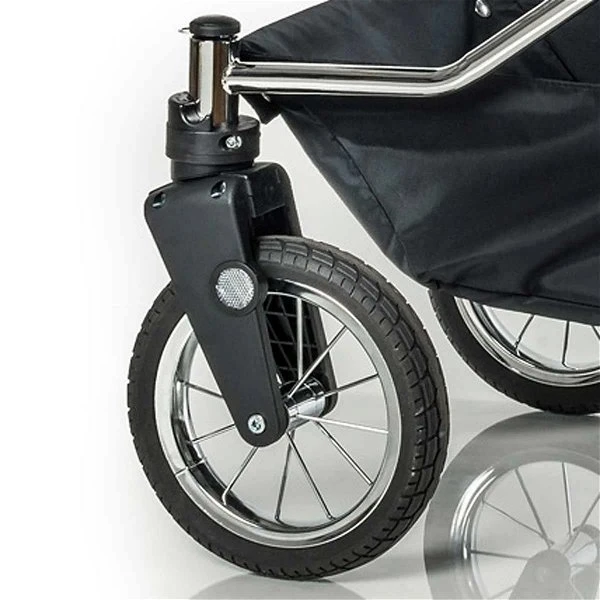 HESBA Condor Coupe Kinderwagen Außen 888 Innen 700 Teilleder Schwenkbare Vorderräder, Ledergriff Dunkelbraun 6 HESBA Condor Coupe Kinderwagen Außen 888 Innen 700 Teilleder Schwenkbare Vorderräder, Ledergriff Dunkelbraun – Bild 4
