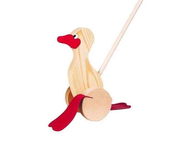 Goki Schiebetier Ente Mit Watschelschlappen 3 Goki Schiebetier Ente Mit Watschelschlappen
